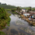 Pesticide runoff from the fields and garbage pollute the fresh water streams